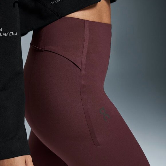 On Running Active Tights- Maroon - Picture 4 of 6
